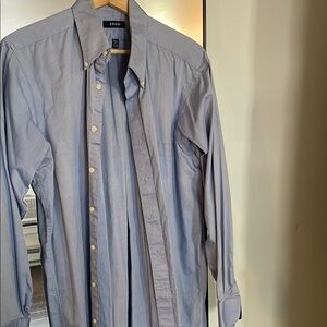 Izod Blue Casual Button Down Shirt